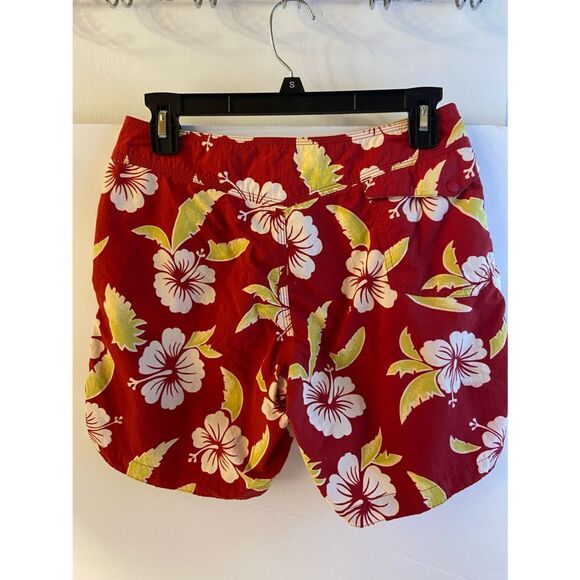 Patagonia swim shorts size 5 red Hawaiian 28” waist - Picture 1 of 7